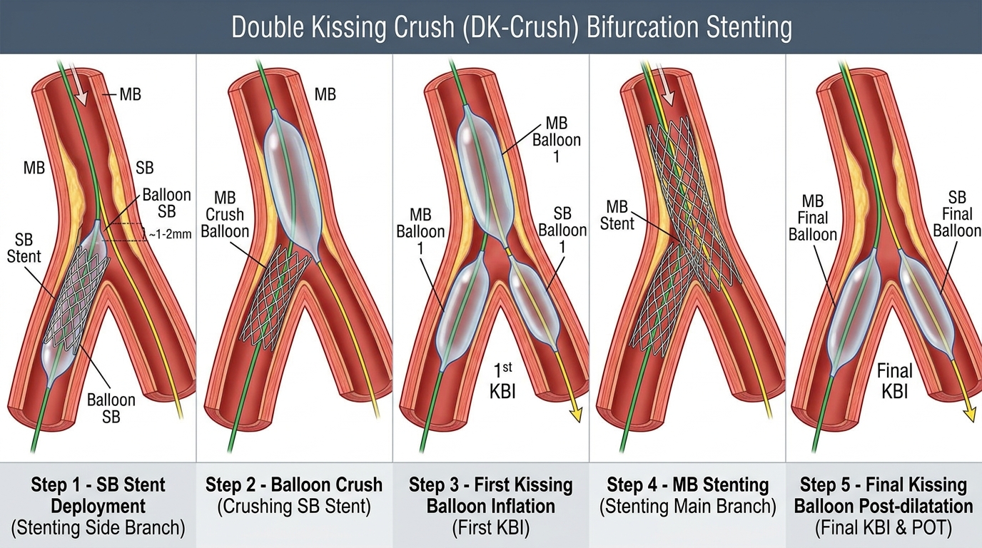 DK-Crush 5-Step Bifurcation Stenting Technique