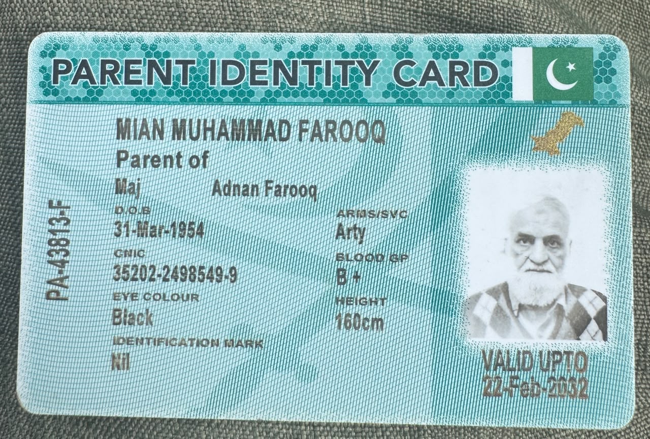 Dependent ID Card